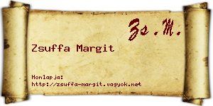 Zsuffa Margit névjegykártya
